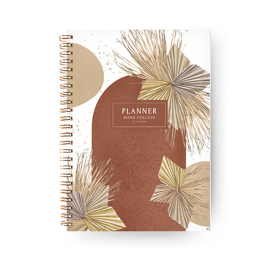 kalendarze i plannery Planer Dzienny Niedatowany A5 Boho Collage