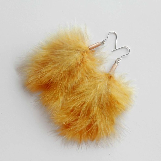 kolczyki z piórami PIÓRKO kolczyki