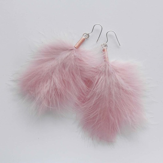 kolczyki z piórami PIÓRKO kolczyki