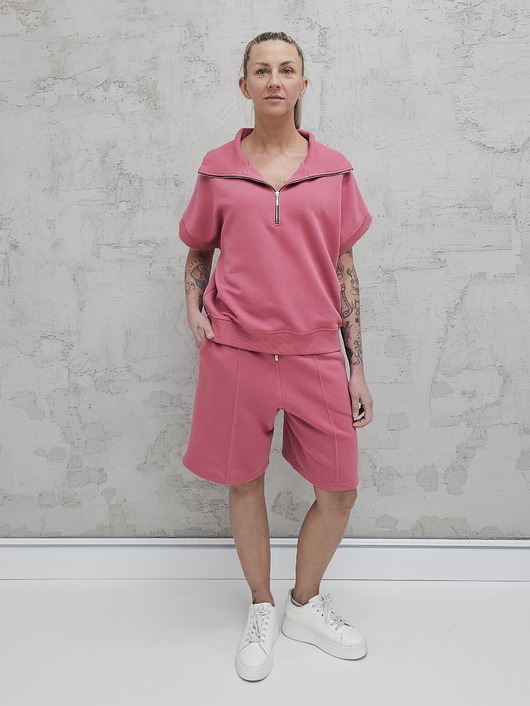 komplety damskie Amrita komplet bezrękawnik z zamkiem i spodenki Malaga