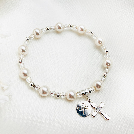 komunia - pozostałe Bransoletka różaniec  prezent  KOMUNIA