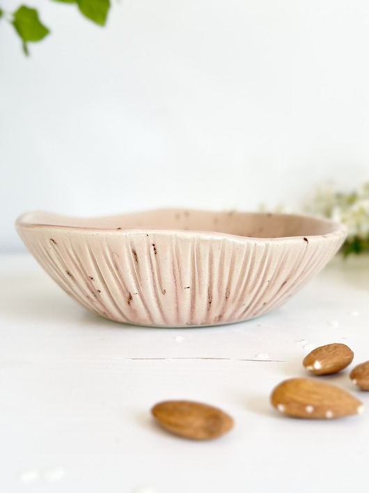 miski i misy Ceramiczna miska S - piaskowy róż
