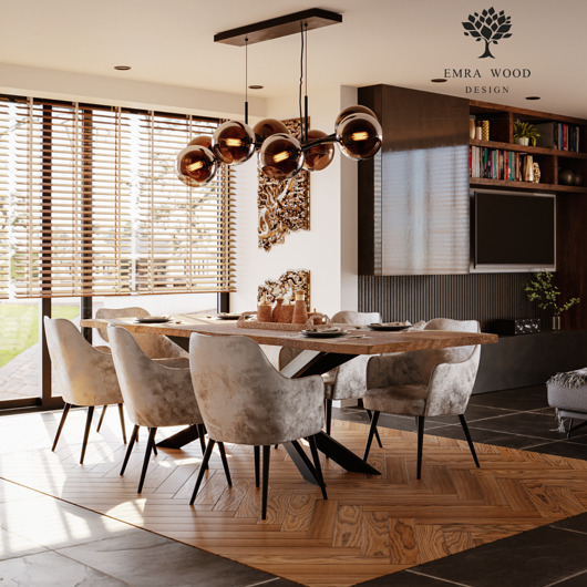 krzesła Producent Krzesło Tapicerowane EMRA WOOD  DELUXE KR-9 tkanina  Piano 1