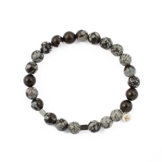 biżuteria męska Męska bransoletka z kamieniem ochrony i motywacji