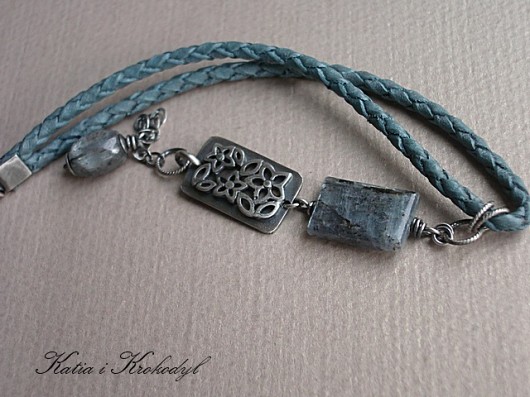 Denim blue & flowers Katia i krokodyl
