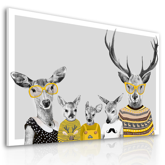 obrazy OBRAZ NA PŁÓTNIE - Rodzinne portrety 120x80cm