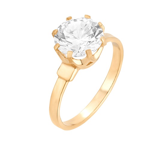 pierścionki złote Złoty pierścionek z dużą cyrkonią