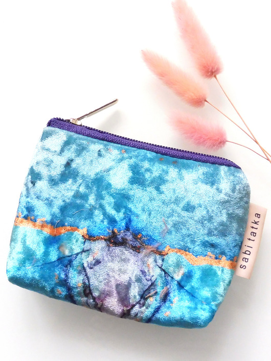 pokrowce i etui - na klucze Welurowe etui na klucze Marmur