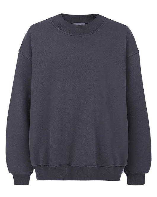 bluza bez kaptura damska Bluza crew neck light antracite cheer long