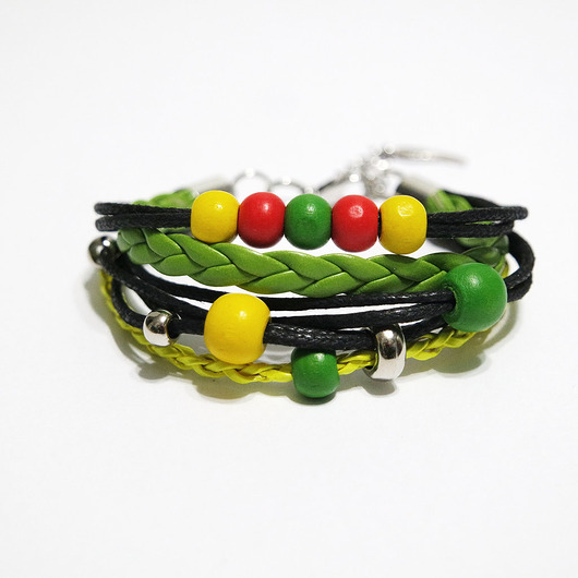 bransoletki drewniane Bransoletka - Rasta, pleciona