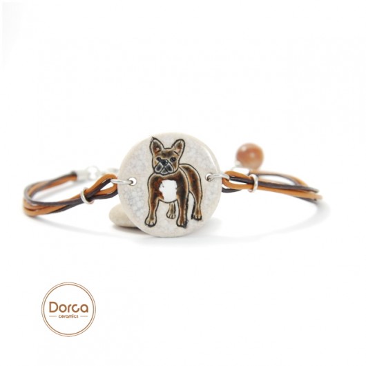 French bulldog buldożek- bransoletka Dorca