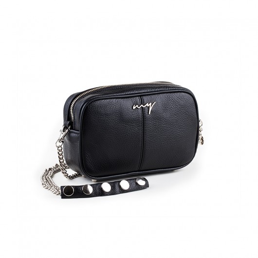 Torebka skórzana czarna mini listonoszka MyBag