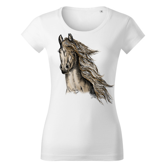 t-shirt damskie Tatra Art by Magdalena Gądek koń portret "wild horse"