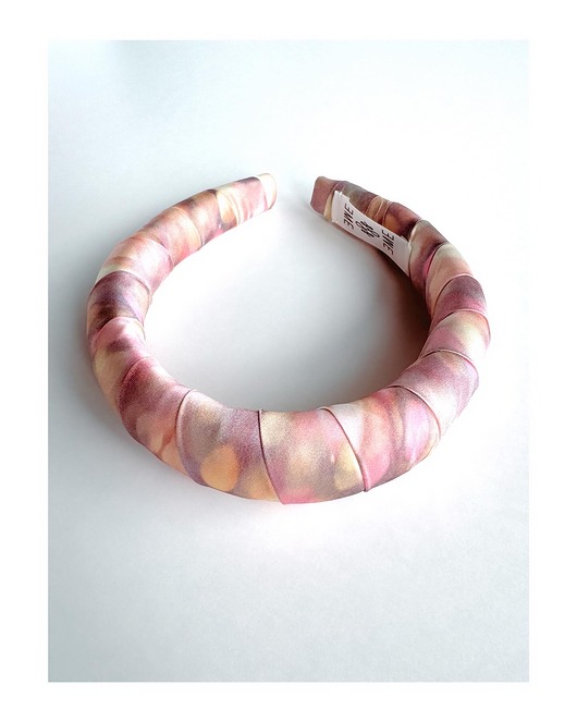 opaski do włosów Silk Headband Barbie Pink