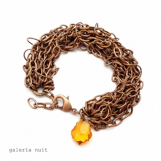 baroque topaz - bransoletka miedziana  galeria nuit