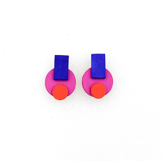 kolczyki drewniane Kolczyki Układanki