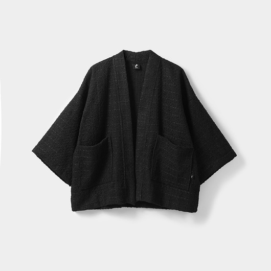 marynarki damskie Kor - Czarne kimono z chanelki