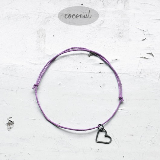 LOVE LILAC bransoletka ze srebrną zawieszką COCONUT