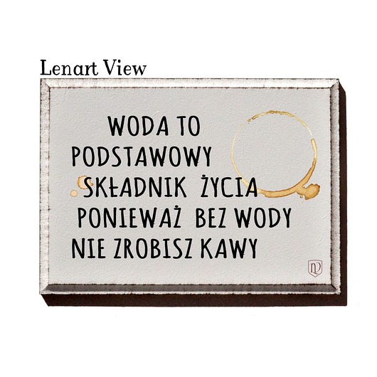 Tabliczka z napisem o kawie LV Home