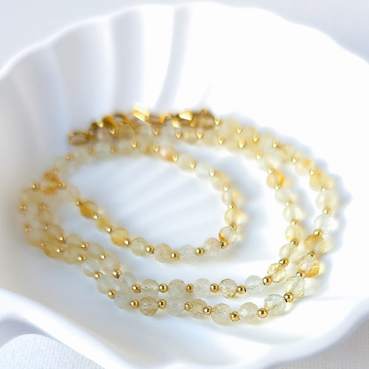 korale Naszyjnik z kamieni naturalnych: cytryn