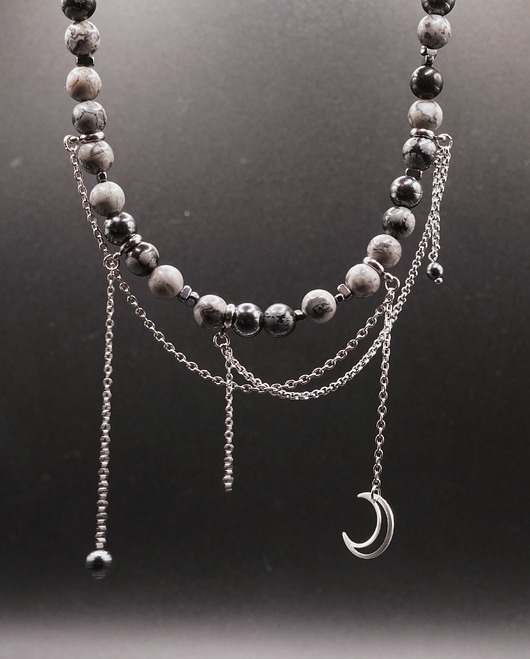 kolie Naszyjnik Księżyc Śnieżny