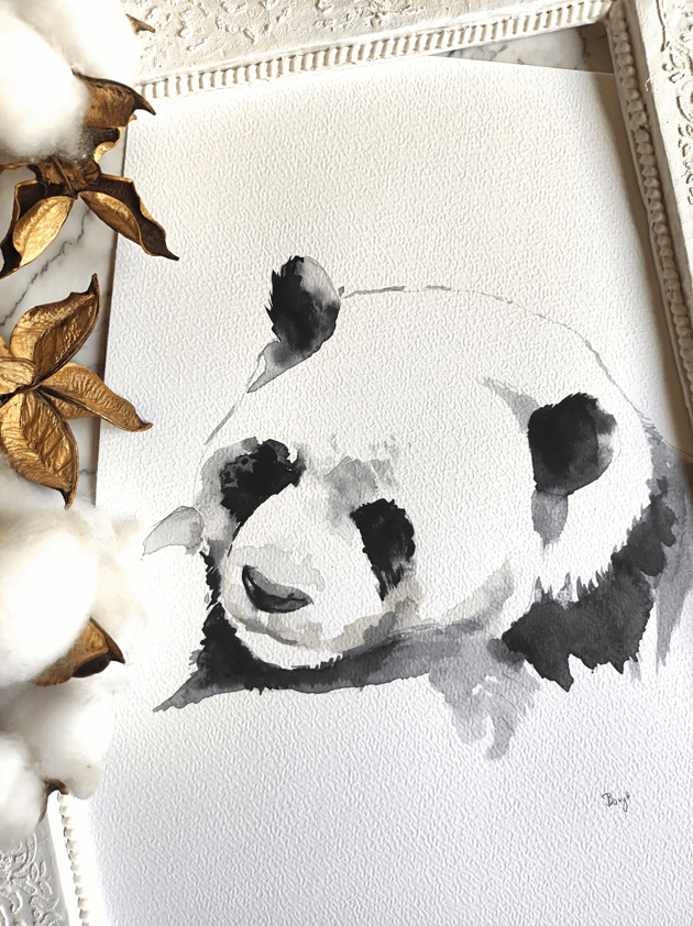 obrazy Akwarela panda