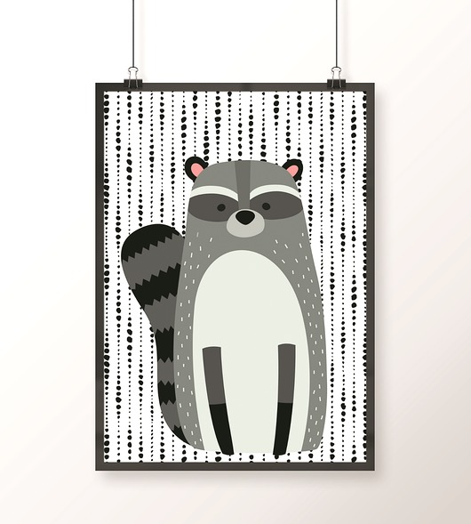 Plakat A3 od Well-Well / WOODLAND 1 Well Wall
