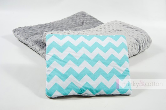 poduszki do pokoju dziecka Podusia do wózka - turkus - 23x30 cm