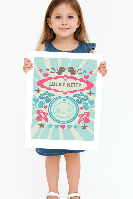 obrazy i plakaty do pokoju dziecięcego Plakat Kotek