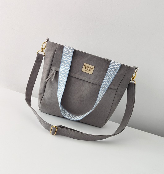 torby na ramię Torba T H E A Grey - mały shopper, szara zamszowa