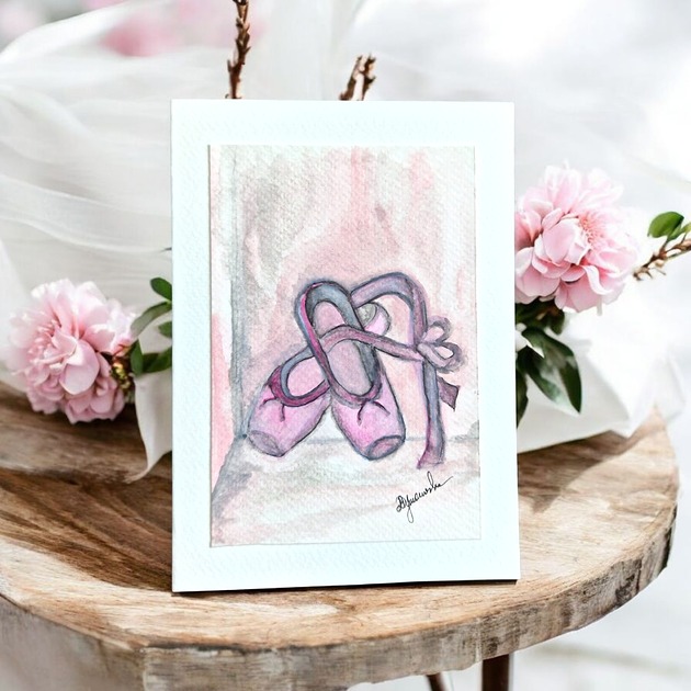 grafiki i ilustracje Ręcznie malowana kartka akwarelami na urodziny, imieniny