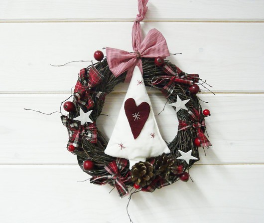 Choinkowy  Świateczny Wianeczek II handmadebyeli