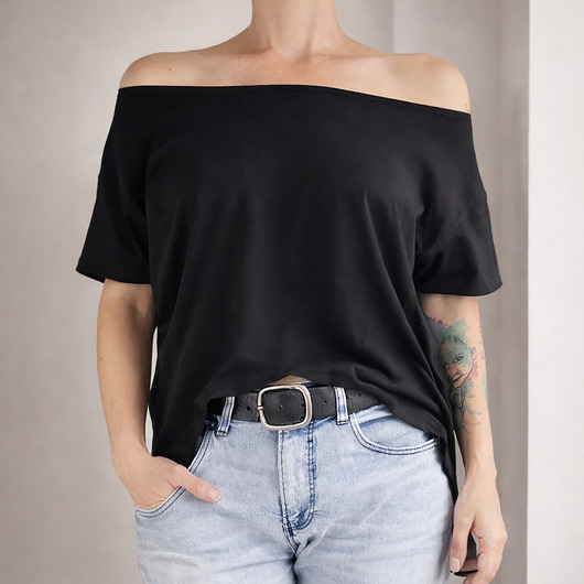 bluzki kimonowe damskie Bluzka Środek Czarna