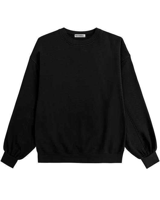 bluza bez kaptura damska Bluza casual black