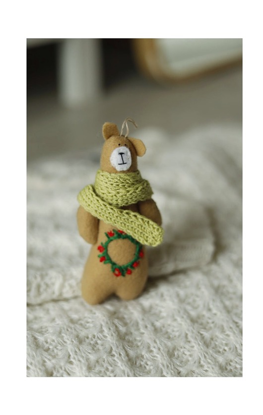 dekoracje świąteczne Zawieszka miś na choinkę/ do torebki