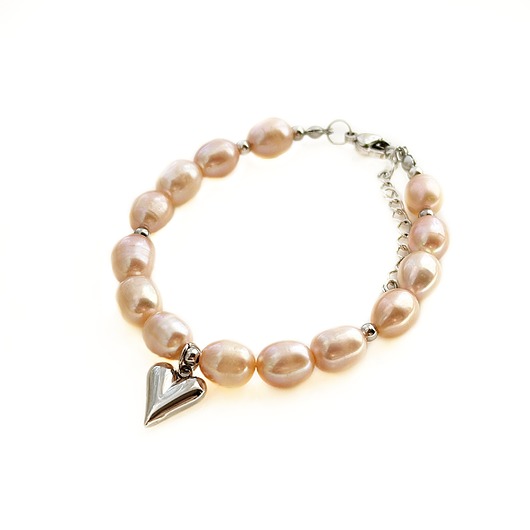 bransoletki z kamieni naturalnych Bransoletka różowe perły, prezent dla kobiety