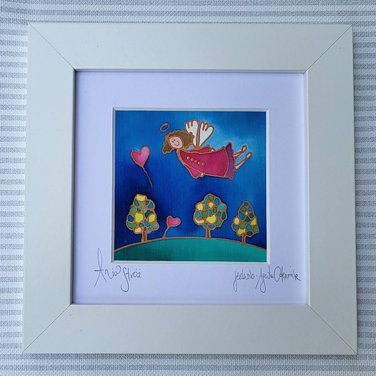 kartki, zaproszenia na chrzest Anioł stróż dla dziecka