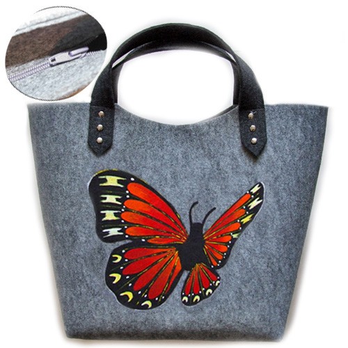 Filcowa torba motyl 4 (zamek) ruben art