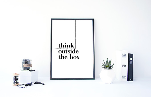 PLAKAT–Think outside the box....A3 wejustlikeprints