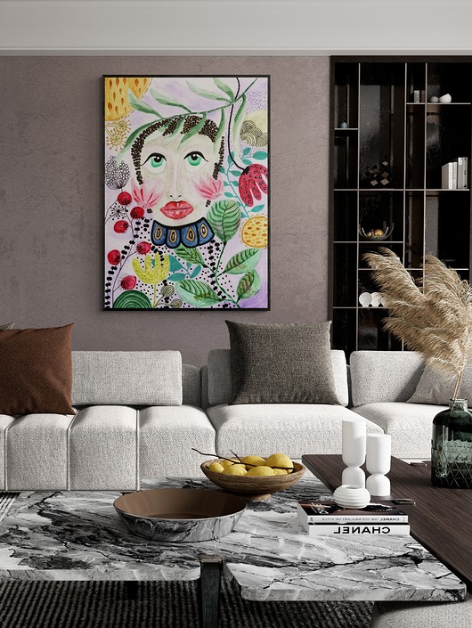 grafiki i ilustracje Pani Wiosna, malowany obraz, plakat