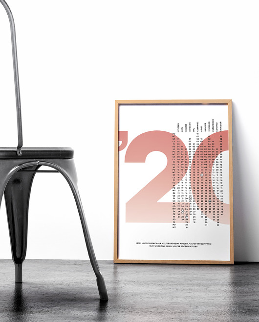 Kalendarz 2020 - plakat personalizowany 40x50 cm Peszkowski Graphic