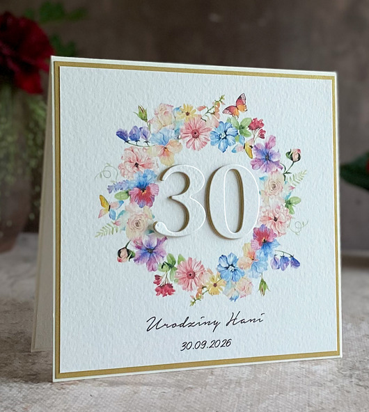 kartki scrapbooking Kartka urodzinowa z kopertą prezentową, BH 35a