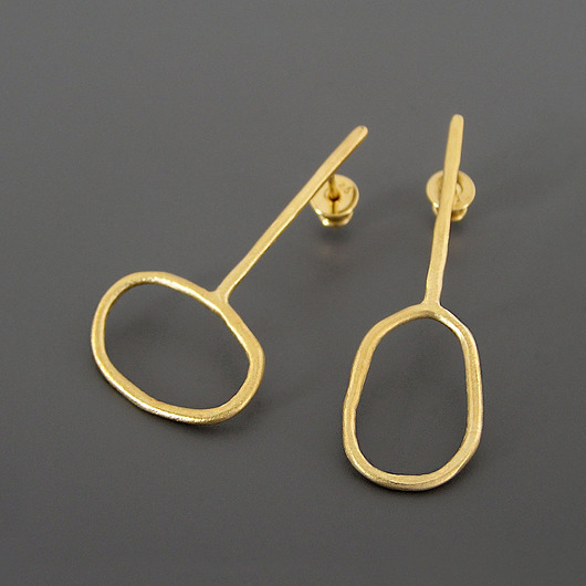 kolczyki pozłacane Kolczyki pozłacane Asymetryczne nowoczesne