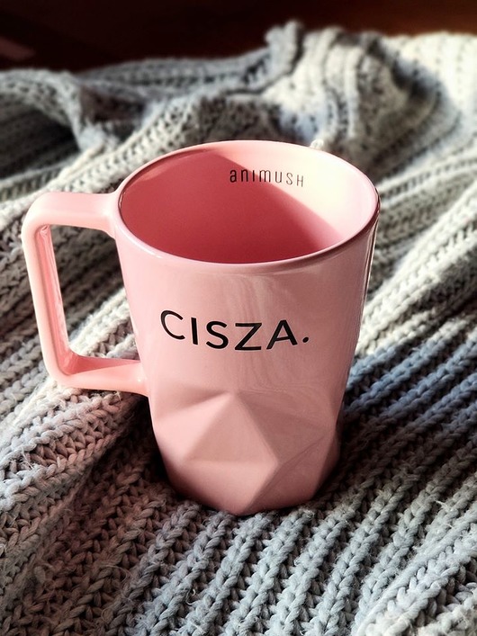 kubek różowy CISZA. ANIMUSH