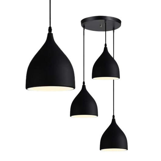 lampy wiszące Lampa wisząca zwis żyrandol lampa na sufit czarna LED E27