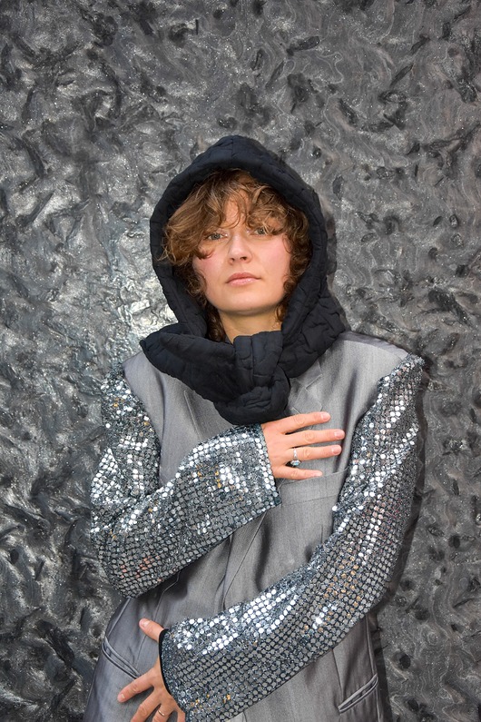 marynarki damskie Marynarka Shiny Silver