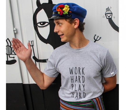 Koszulka Work HARD Play HARD 4boys  Brain Inside