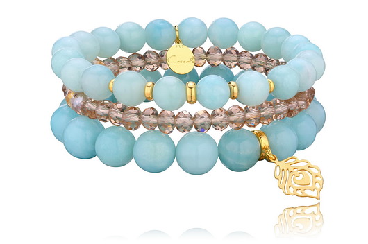 ZESTAW jadeit+jadeit - srebro 925 pozłacane G24 Coccola JEWELLERY