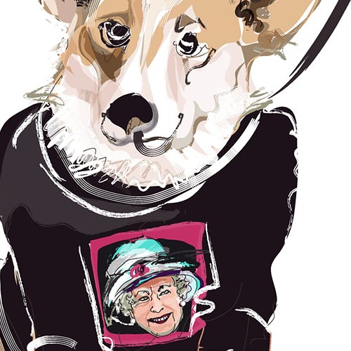 dog save the Queen! MRS WUDRAWS