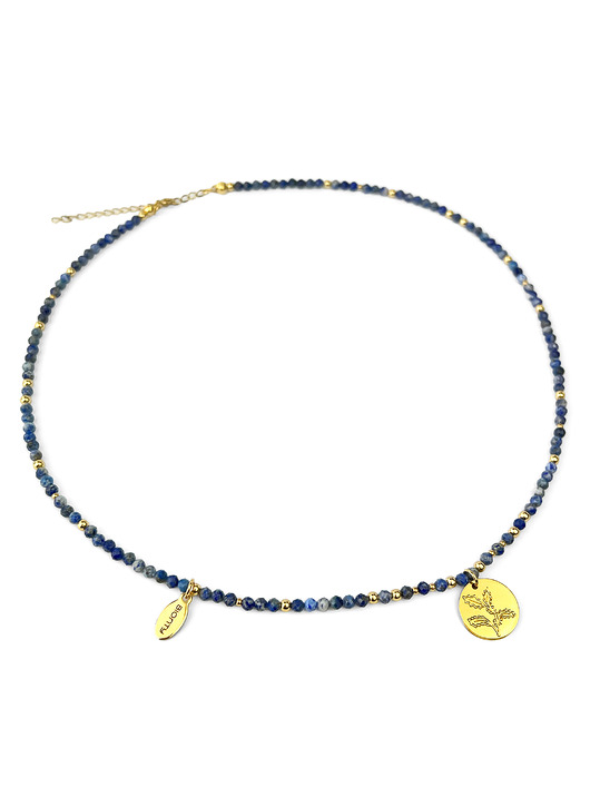 naszyjniki - inne Naszyjnik GRUDZIEŃ lapis lazuli, ostrokrzew